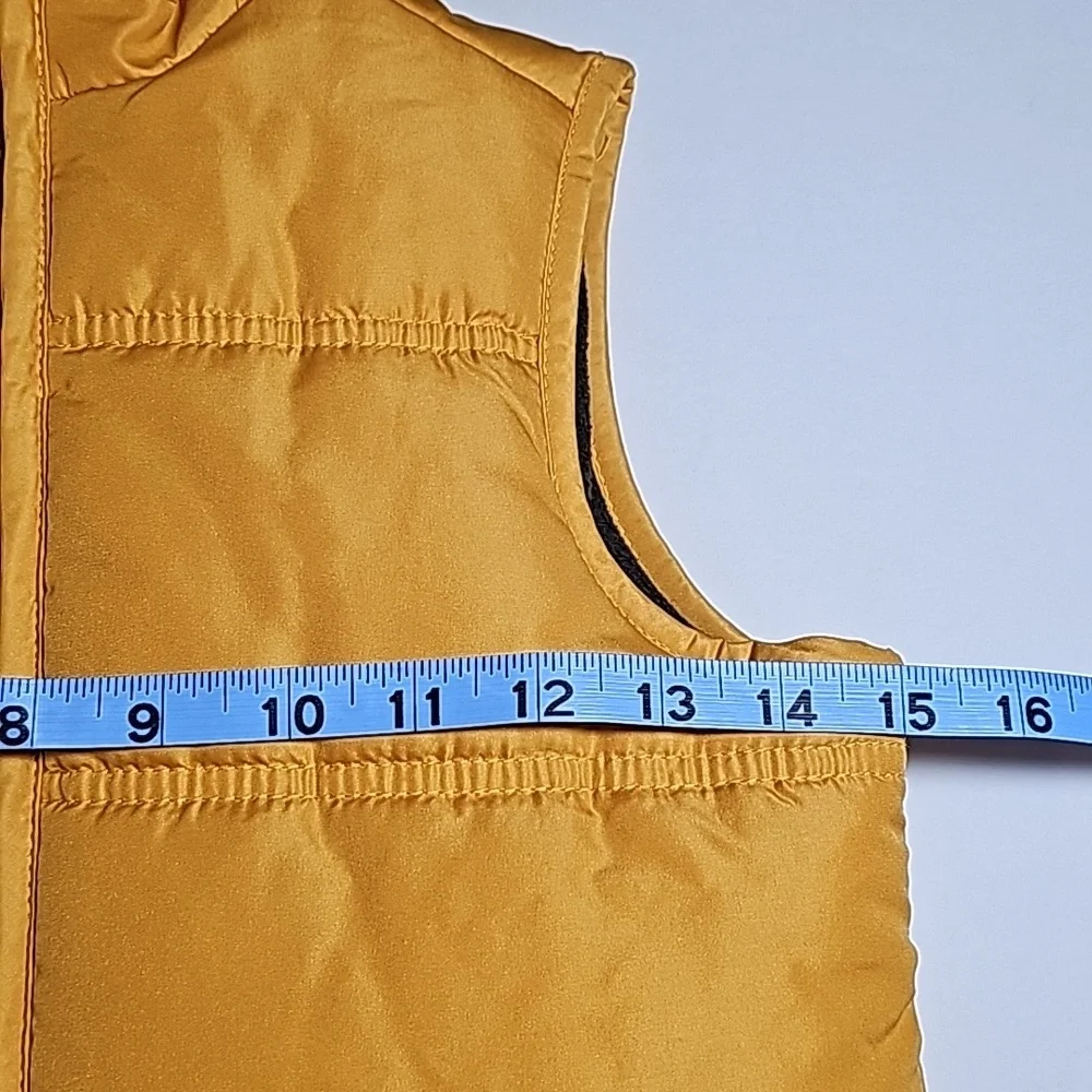 Carter's Kids Mustard Yellow Puffer Vest Fleece Lined M 5-6 Layer Outerwear
